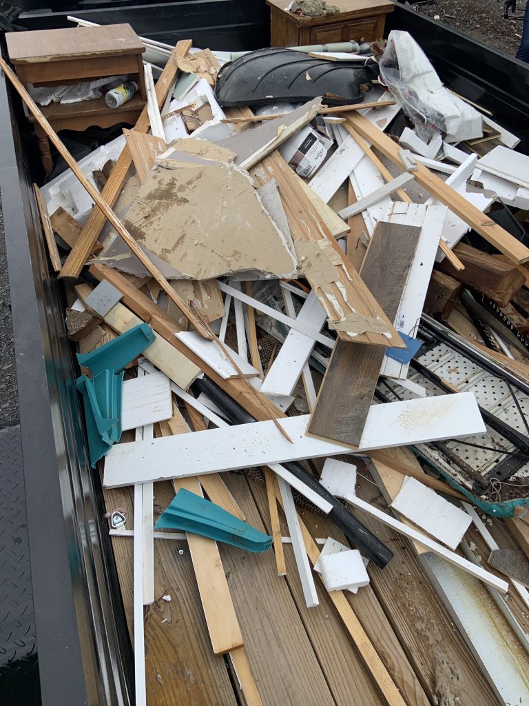 Pile of construction debris